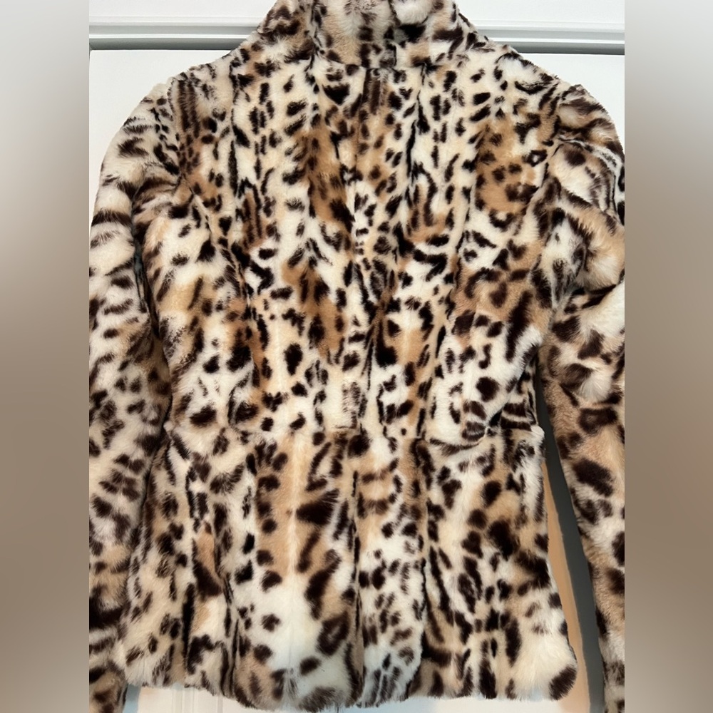 Leopard Print Jacket Vintage White House Black Market xxs